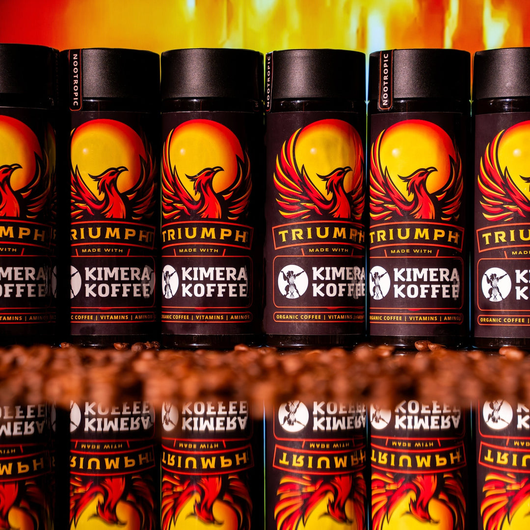 Triumph Black Organic " Iced "Coffee - Infused With Vitamins And Aminos | 300 Ml Bottle | Made With Kimera Koffee. - JAQAR