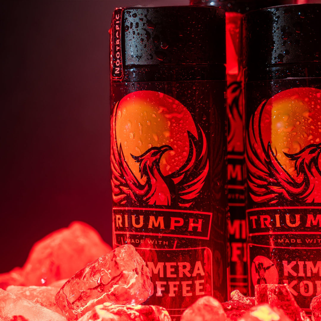 Triumph Black Organic " Iced "Coffee - Infused With Vitamins And Aminos | 300 Ml Bottle | Made With Kimera Koffee. - JAQAR