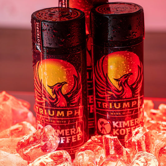 Triumph Black Organic " Iced "Coffee - Infused With Vitamins And Aminos | 300 Ml Bottle | Made With Kimera Koffee. - JAQAR